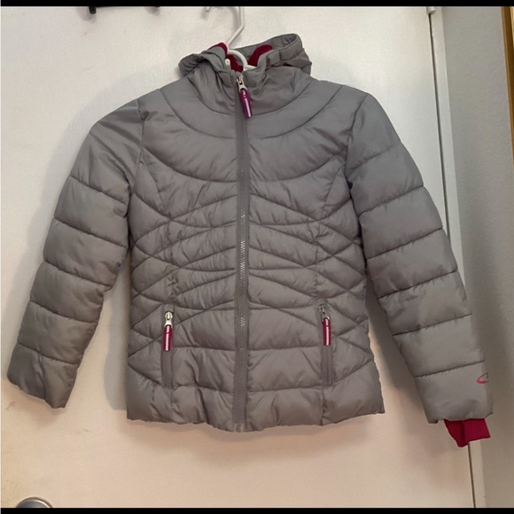 Champion Gray Kids Puffer Jacket - Picture 1 of 3